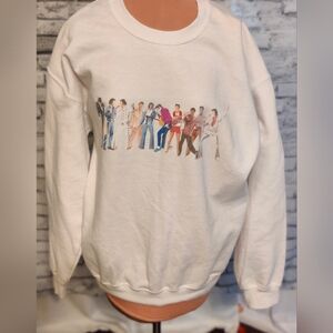 Y2K Elvis Presley ▪️ thru the years▪️Sweatshirt Vintage white LG